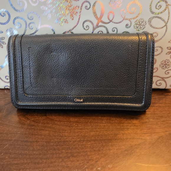 Chloé Black Leather Wallet - Picture 1 of 10